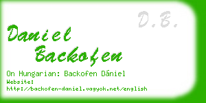 daniel backofen business card